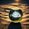 3d crystal ball night light with wooden base,(flower)