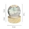 3d crystal ball night light with wooden base,(flower)