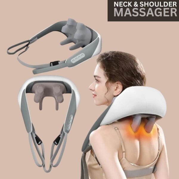 neck & shoulder massagers with heat, electric rechargeable