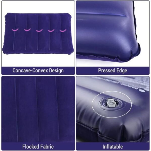 velvet air inflatable travel pillow (blue)