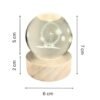 3d crystal ball night light with wooden base,(flower)