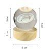 3d crystal ball night light with wooden base,(flower)