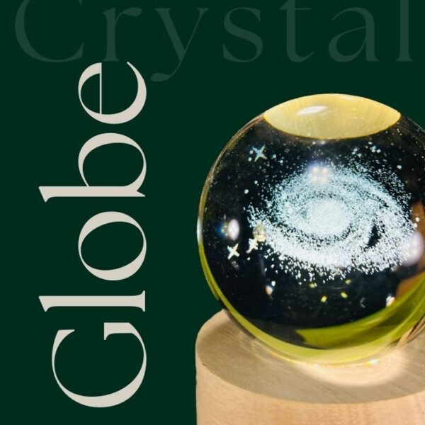 3d crystal ball night light with wooden base,(flower)