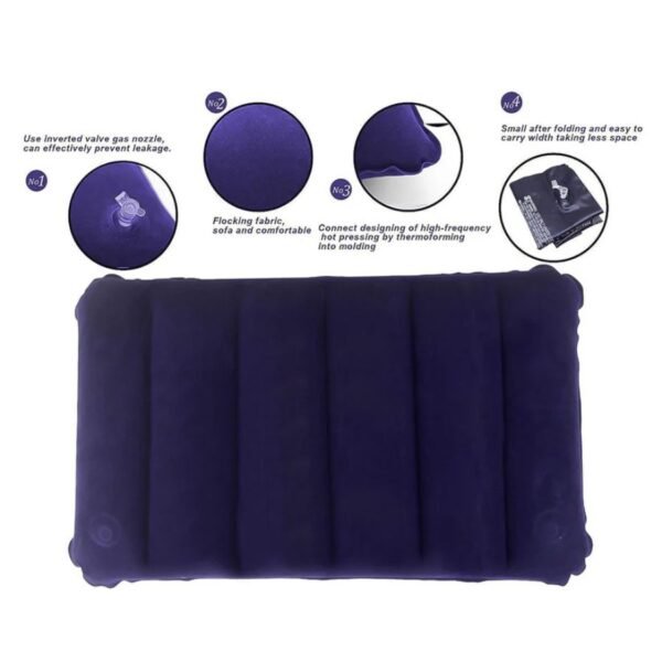 velvet air inflatable travel pillow (blue)
