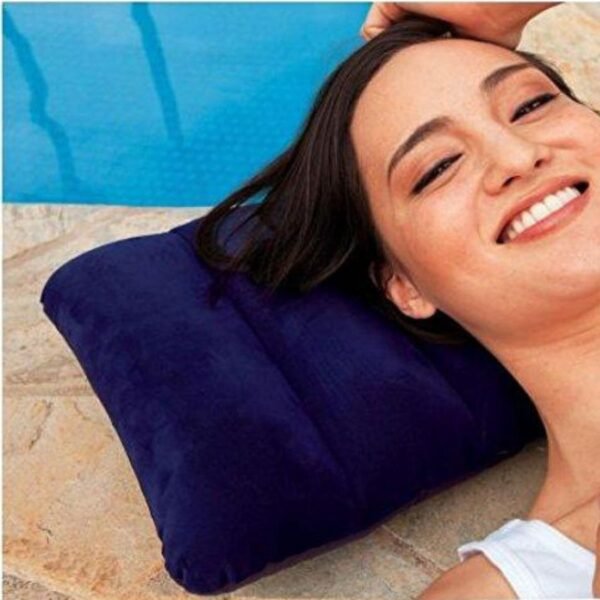 velvet air inflatable travel pillow (blue)