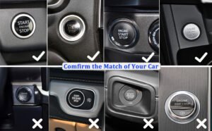 ball design car push start button rocker / cover