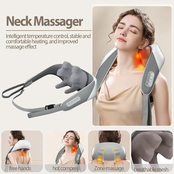 neck & shoulder massagers with heat, electric rechargeable