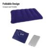 velvet air inflatable travel pillow (blue)