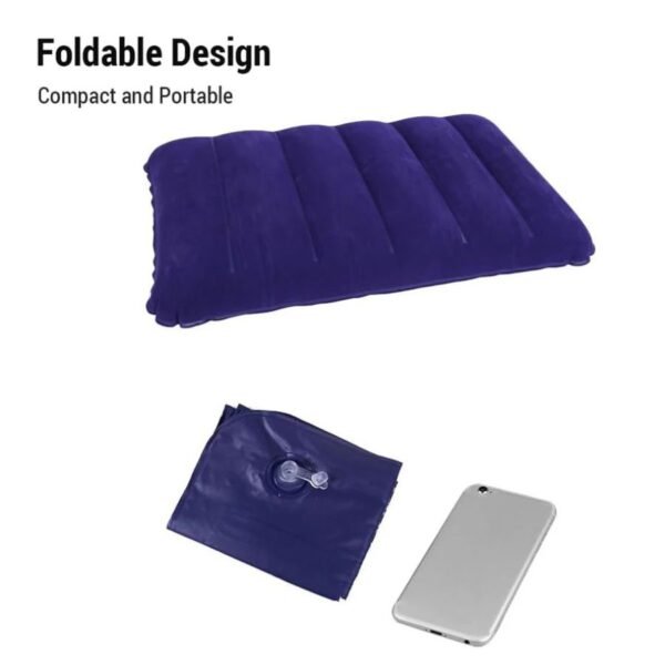 velvet air inflatable travel pillow (blue)